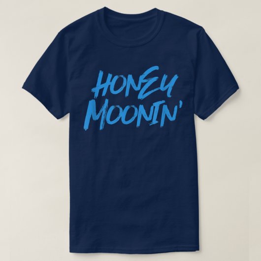 Honey MooninCouples Matching Blue Honeymoon Vacati T-shirt (Design voorkant)