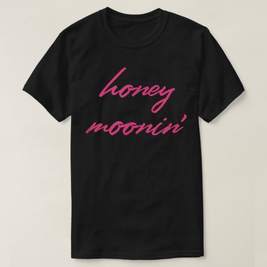 Honey MooninPink Matching CouplesHoneymoon Vacatio T-shirt (Design voorkant)