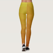 Honey Mustard Yellow Gradient Striped Ombre Leggings (Achterkant)