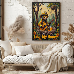 Honey Nest Serenade: Beer's Sweet Tune Poster