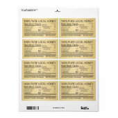 Honey Nutrition Facts Gold Verzendlabel (Full Sheet)