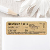 Honey Nutrition Facts Kraft Return Address Label (Insitu)