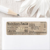 Honey Nutrition Facts Label Bee Muslin Brown (Insitu)