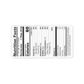 Honey Nutrition Facts Label Small 2020 Wit (Voorkant)