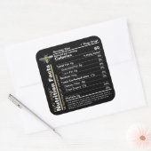 Honey Nutrition Facts Label Zwart Geel Bijen (Envelop)