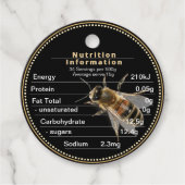 Honey Nutrition Information Label Australië Black (Voorkant)