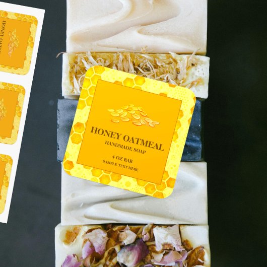 Honey Oatmel Label Soap Sticker