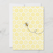 Honey One Honey Bee 1st Birthday Invitation Kaart (Achterkant)