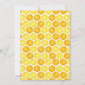 Honey One Honey Bee 1st Birthday Invitation Kaart (Achterkant)