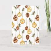 Honey Ornaments Happy Bees Christmas Pine Cones Kaart (Achterkant)