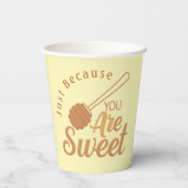 Honey Party Favor With Rustic Charm Papieren Bekers (Achterkant)