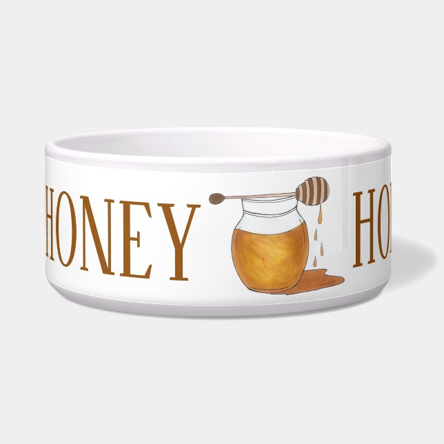 HONEY Persoonlijke Honeypot Sweet Golden Honey Jar Voerbakje (Links)