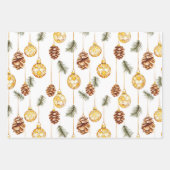 Honey Pine Cones Christmas Inpakpapier Vel (Voorkant)
