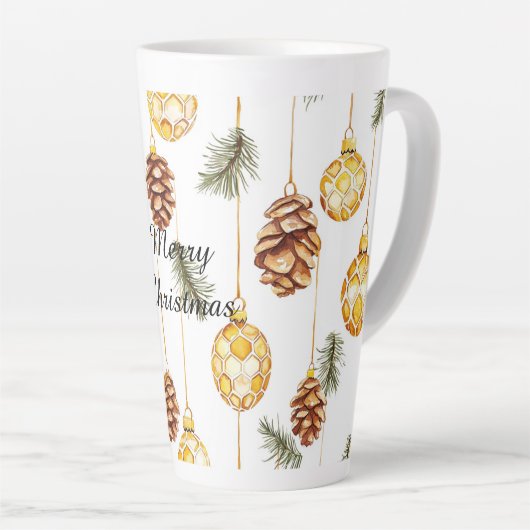 Honey Pine Cones Christmas Latte Mok (Rechterhoek)