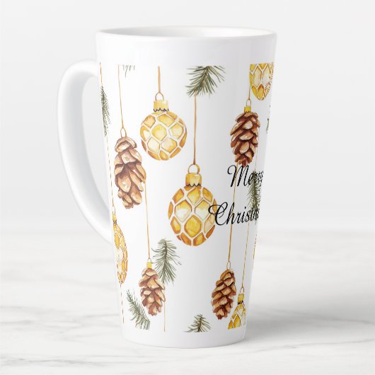 Honey Pine Cones Christmas Latte Mok (Linkerhoek)