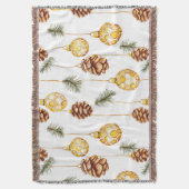 Honey Pine Cones Kerstmis Deken (Voorkant Verticaal)