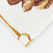 Honey Pine Cones Kerstmis Fleece Deken (Hoek)