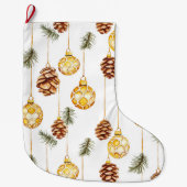 Honey Pine Cones Kerstmis Grote Kerstsok (Voorkant)