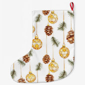 Honey Pine Cones Kerstmis Grote Kerstsok (Achterkant)