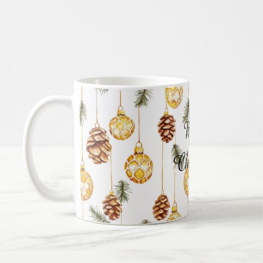 Honey Pine Cones Kerstmis Koffiemok (Links)