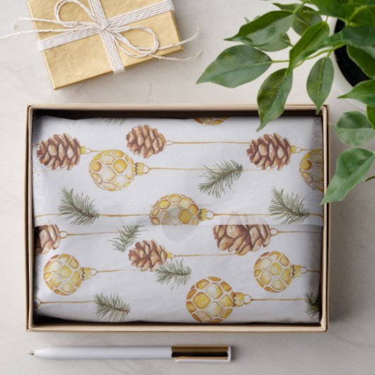 Honey Pine Cones Kerstmis Tissuepapier (Geschenk)