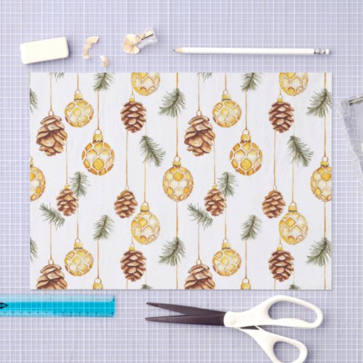 Honey Pine Cones Kerstmis Tissuepapier (Craft)