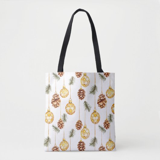 Honey Pine Cones Kerstmis Tote Bag (Voorkant)