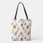 Honey Pine Cones Kerstmis Tote Bag (Achterkant)