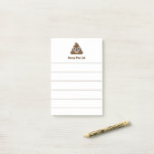 Honey Poo Lijst Grappige Poo Emoji Post-it® Notes (Op bureau)