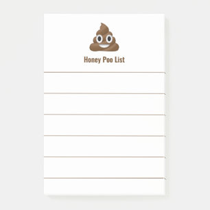 Honey Poo Lijst Grappige Poo Emoji Post-it® Notes