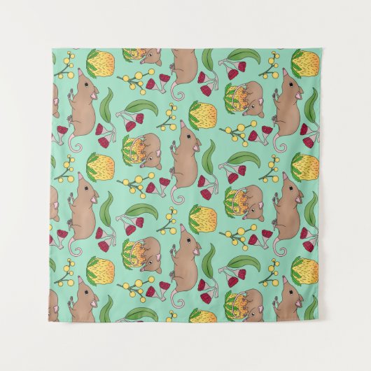 Honey Possum Wandkleed (Voorkant (horizontaal))