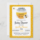 Honey Pot & Bee Baby Shower Uitnodiging (Voorkant)