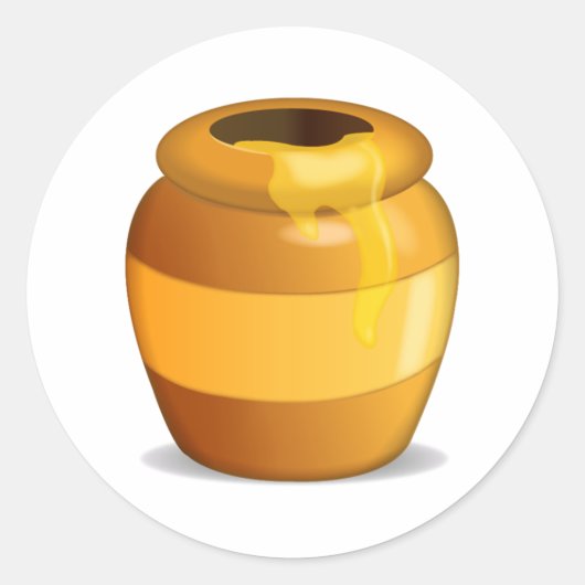 Honey Pot - Emoji Ronde Sticker (Voorkant)