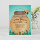 Honey Pot en Honey Bee Baby Shower Kaart (Staand voorkant)
