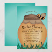 Honey Pot en Honey Bee Baby Shower Kaart (Voorkant / Achterkant)