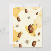 Honey Pot Honey Bee Baby shower Dank u Kaart (Achterkant)