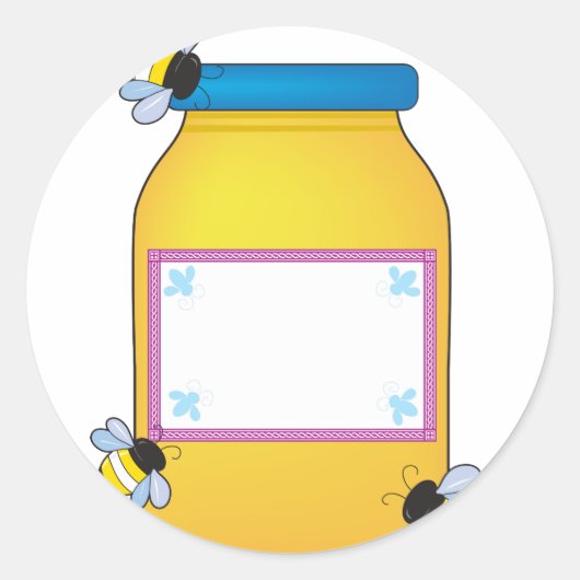 Honey Pot Ronde Sticker (Voorkant)