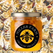 Honey Queen Bee Boerderij Jar Verpakking Ronde Sticker