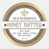 Honey Retro Grunge Hearts Fleur de Lis Gold Label (Voorkant)