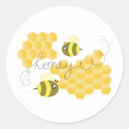honey ronde sticker (Voorkant)