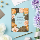 Honey Rose, Apricot Fleur & Toffee Bloom Wedding Acryl Uitnodigingen (Insitu (Huwelijk))