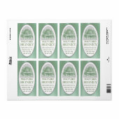 Honey Skep met grensadres of Groen Verschepend Etiket (Full Sheet)