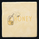 Honey Stone Coaster Stenen Onderzetter<br><div class="desc">🖤</div>