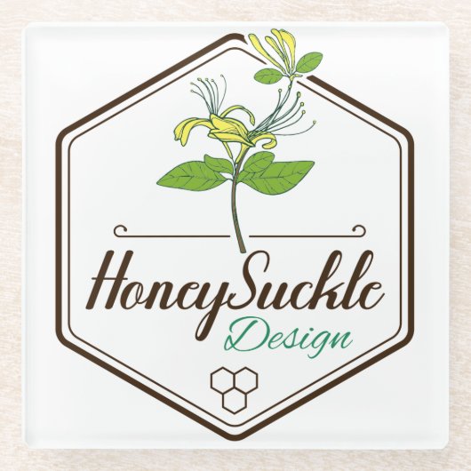 Honey Suckle Glazen Onderzetter (Voorkant)