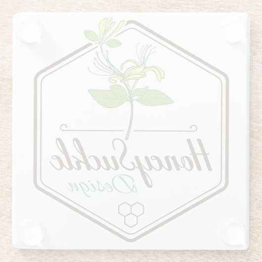 Honey Suckle Glazen Onderzetter (Achterkant)