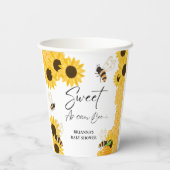 Honey Sweet Als het Baby shower kan zijn Papieren Bekers (Achterkant)