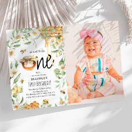 Honey 'Sweet to Bee ONE' 1e verjaardagsfoto Kaart
