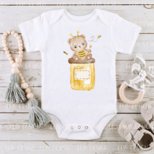 Honey Teddy Bear Baby Bodysuit