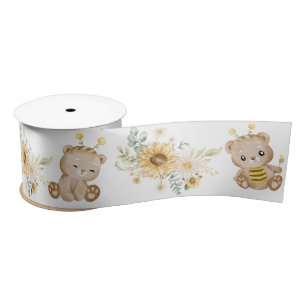 Honey Teddy Bear Ribbon Satijnen Lint