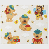 Honey Teddy Bears Cadeaupapier (Vlak)